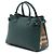 Borsa a tracolla Burberry Green Medium in pelle e House Check Verde - vista 2