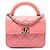 Chanel Pink Mini Lambskin Paris Le19M Charming Top Handle Flap Rosa
