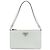 Borsa a tracolla in pelle spazzolata bianca Prada Bianco