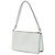 Borsa a tracolla in pelle spazzolata bianca Prada Bianco - vue 2