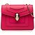 Bulgari Bvlgari Pink Small Leather Square Serpenti Forever Chain Crossbody Rosa