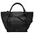 Céline Celine Big Bag in pelle di vitello granulata nera, piccola Nero