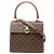 Céline Bolso Celine Brown Mini Macadam de lona revestida Castaño