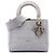 Dior Grau Canvas Cannage Lady D Lite Medium Braun