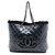 Tote Funny in tweed trapuntato e PVC nero Large di Chanel