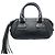 Borsa Bowler LAX Chanel in pelle di vitello granulata nera con nappa Nero