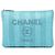 Clutch Chanel Blue Medium Tweed Deauville O Case