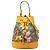 Borsa a secchiello Gucci Beige Small GG Supreme Flora Ophidia