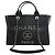 Tote Chanel Black Small Studded Caviar Deauville Nero