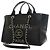 Tote Chanel Black Small Studded Caviar Deauville Nero - vista 7
