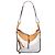 Borsa Hammock LOEWE bianca Medium Bicolor in pelle di vitello granulata Bianco Bianco sporco