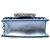 Miu Miu Borsa a tracolla mini matelassé blu in nappa metallizzata con decorazioni in cristalli - vista 3