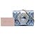 Miu Miu Borsa a tracolla mini matelassé blu in nappa metallizzata con decorazioni in cristalli - vista 6