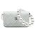 Chanel White CC Quilted Lambskin Maxi Pearl Chain Strap Bianco