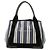 Balenciaga Canvas gestreifter Cabas Navy Blau S