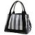 Balenciaga Canvas gestreifter Cabas Navy Blau S - Ansicht 2