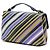 Bottega Veneta Borsa Small Nappa Diagonal Stripe Viola Porpora - vista 2