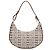 Céline Borsa a tracolla Ava in tela marrone con logo Celine, misura Medium Beige