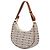 Céline Borsa a tracolla Ava in tela marrone con logo Celine, misura Medium Beige - vista 2