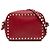 Borsa Camera Rockstud in pelle rossa Valentino Rosso