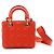 Borsa in pelle Dior My Lady Dior Arancione - vista 3