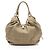 Louis Vuitton Mahina Leather L Hobo Marrone Beige