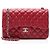 Gabrielle Borsa Chanel Classic Jumbo Double Flap in pelle Caviar Rosso