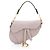 Mini borsa Saddle in pelle di vitello granulata Dior Rosa