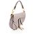 Mini borsa Saddle in pelle di vitello granulata Dior Rosa - vista 2