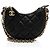 Gabrielle Mini Hobo Chanel in agnello con catena Nero