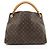 Borsa a Spalla Louis Vuitton Monogram Canvas Artsy MM Marrone - vista 3