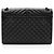 Borsa a Spalla Large Mixed Matelasse Grain de Poudre Monogram Saint Laurent Nero - vista 3