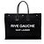 Saint Laurent Canvas Calfskin Rive Gauche Large Tote Schwarz