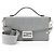 Borsa Fendi FF Shadow Vitello Soft Trunk Baguette Grigio