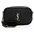 Mini borsa a tracolla Saint Laurent Matelasse Grain de Poudre Monogram Lou Nero