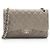 Gabrielle Borsa Chanel Classic Jumbo Double Flap in pelle caviar opaca Grigio
