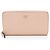 Portafoglio Gucci Leather GG Marmont con zip a giro Rosa