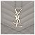 Cartera con cadena Monogram Matelassé Grain de Poudre Mixta Saint Laurent Gris - vista 9