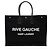 Tote Large Rive Gauche em canvas e couro de vitelo Saint Laurent Preto