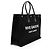 Tote Large Rive Gauche em canvas e couro de vitelo Saint Laurent Preto - vista 2