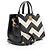 Borsa Gucci Bicolor Matelassé Pelle GG Marmont Top Handle Small Satchel Nero - vista 2