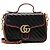 Gucci Matelasse Leather Torchon GG Marmont Small Top Handle Nero