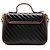 Gucci Matelasse Leather Torchon GG Marmont Small Top Handle Nero - vista 3