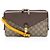 Gucci GG Supreme Leather Tiger Document Crossbody Marrone