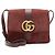 Borsa a Spalla Gucci Suede Arli Medium Rosso