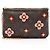 Pochette Louis Vuitton Monogram Canvas Blooming Flowers Double Zip Castaño