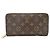 Cartera Louis Vuitton Zippy de tela Castaño