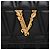 Mini borsa Virtus in pelle di vitello Versace Nero - vista 9