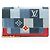 Portafoglio con catena Louis Vuitton Limited Edition Denim Patchwork Flore Blu