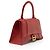 Balenciaga Borsa Hourglass Small Top Handle in pelle di vitello granulata Rosso - vista 2